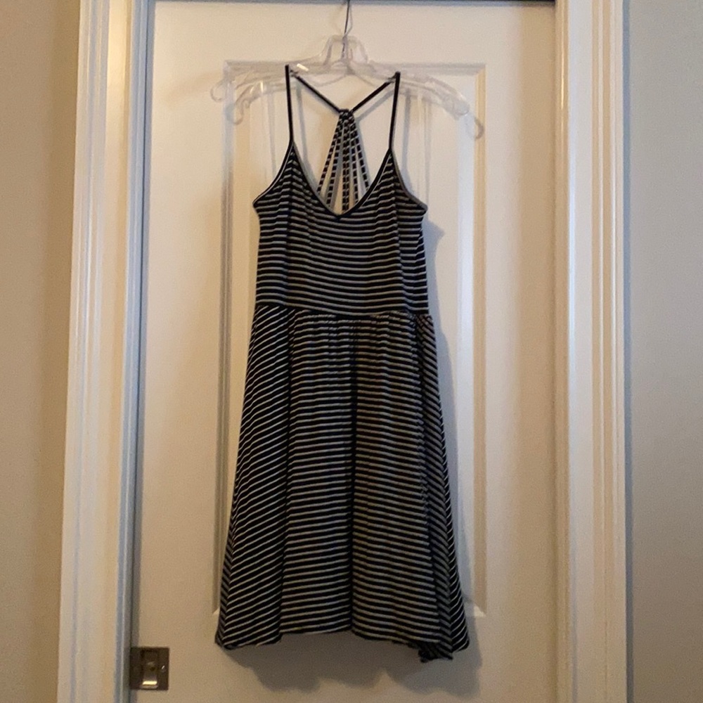Black and white stripped dress